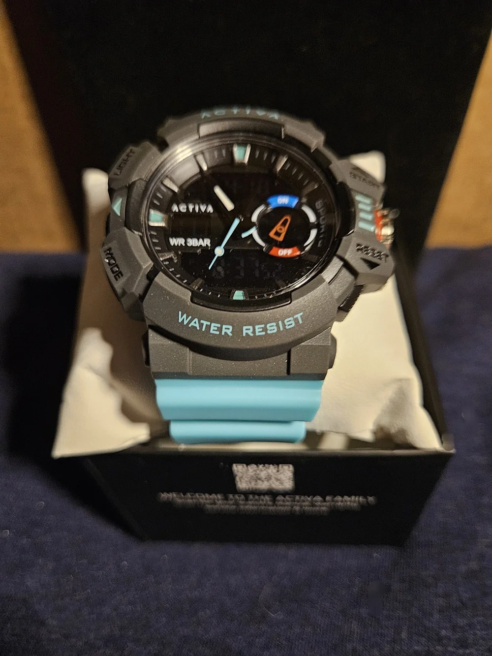 Ativa Vord X Invicta 49mm Dual Display Sports Watch Light Blue